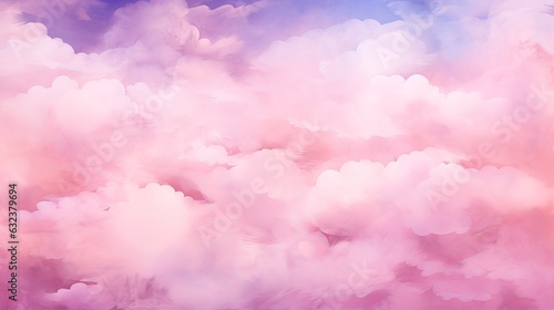 Soft pink texture watercolor clouds background, abstract