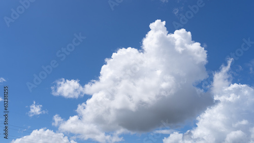 夏の青空と白い雲