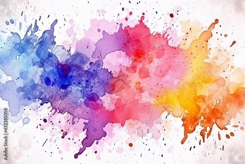 colorful watercolor isolated white background. generative aii