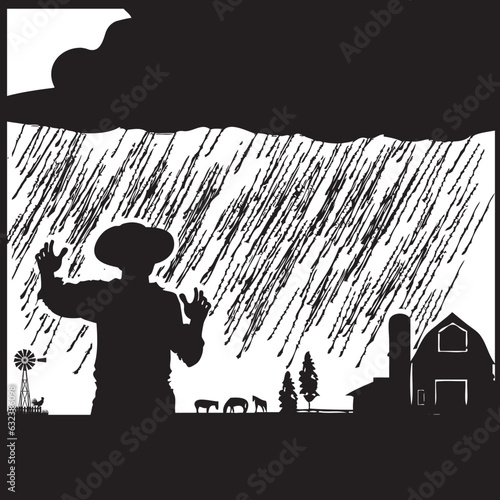 Rain over the farm
