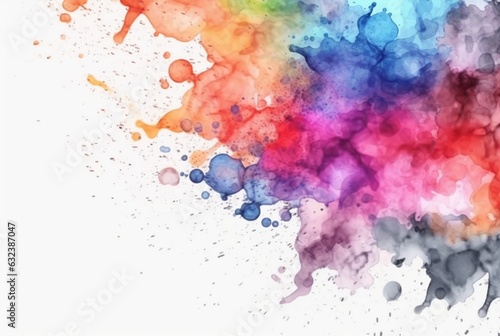 colorful watercolor isolated white background. generative aii © LivroomStudio