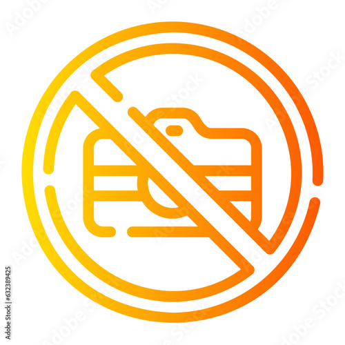 no photos Line Gradient Icon