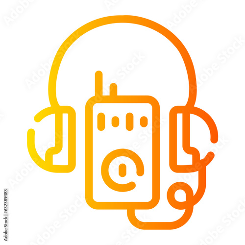 audio guide Line Gradient Icon