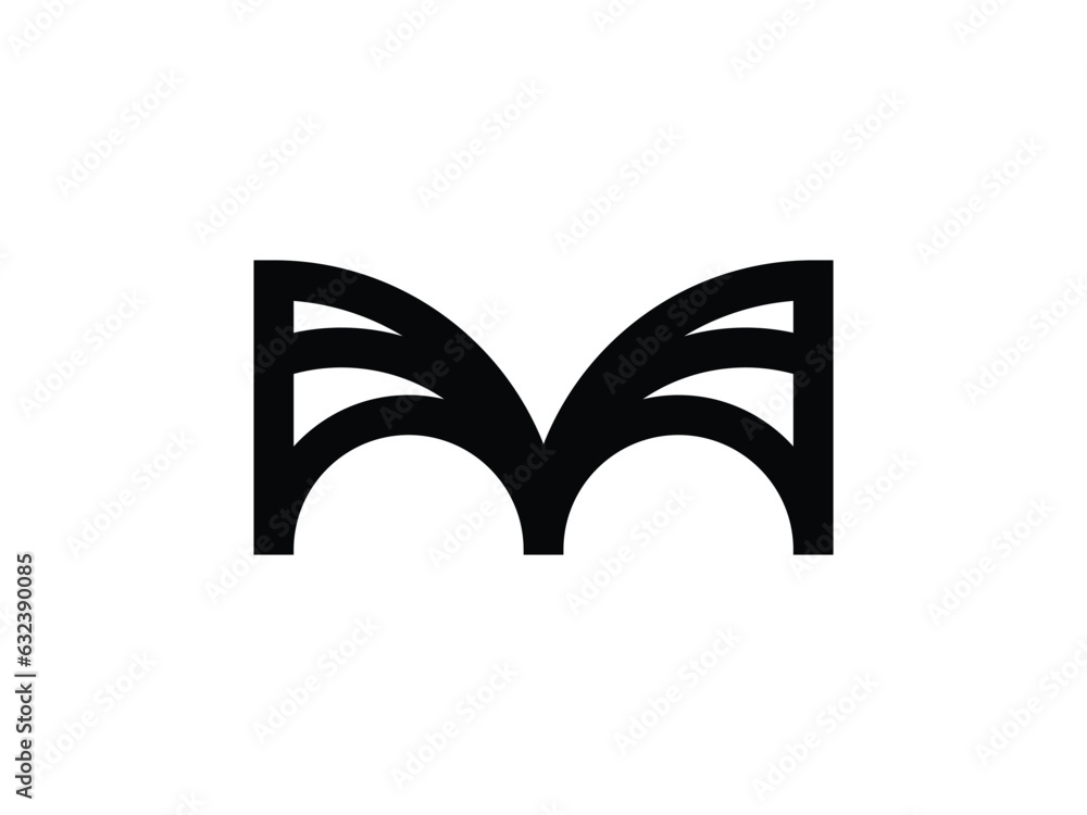 modern monogram letter M logo design modern monogram letter M logo design