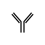 Antibody icon - vector flat illustration on white background.