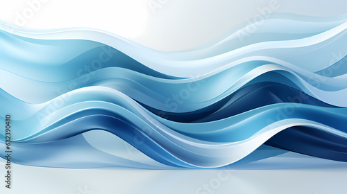 Water and Sky: Abstract Fusion of Sky Blue Waves