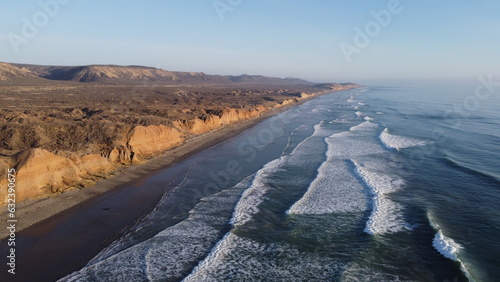 DRONE PHOTOGRAPHY OF CLIFFS NEAR EL ROSARIO BAJA CALIFORNIA MEXICO