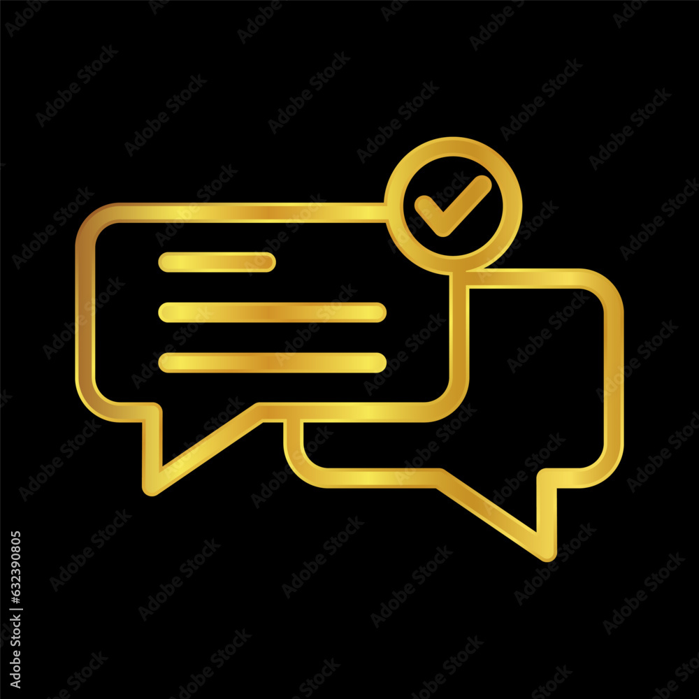 gold colored chat icon