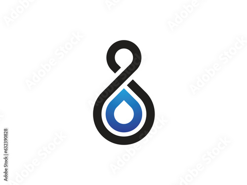 infinity drop oil water logo design