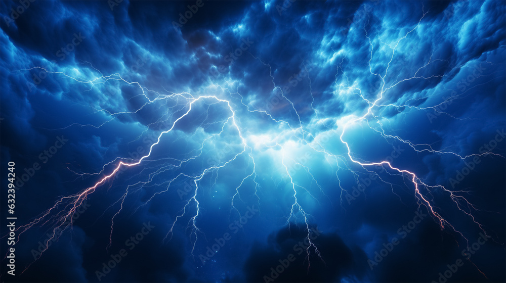 Powerful Electrical Storm Lighting up the Night Sky Powerful Electrical Storm Lighting up the Night Sky