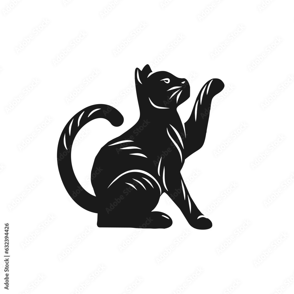 sitting black cat vector illustration sitting black cat vector illustration