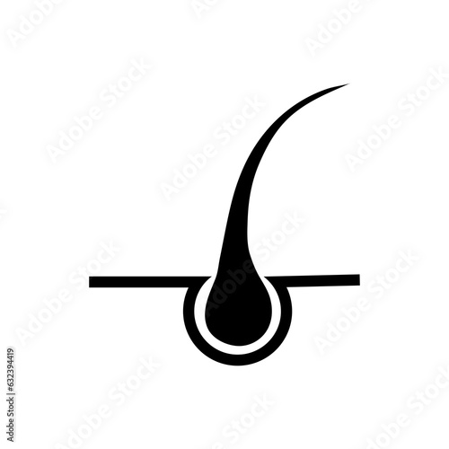hair folicle logo template vector flat illustration..eps