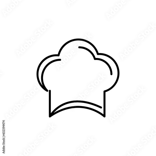 hat chef logo template vector flat illustration on white background..eps