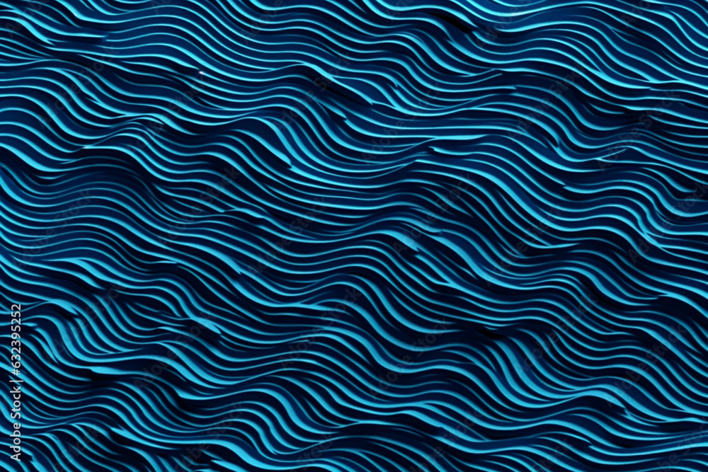 Blue water wave line pattern background. Japanese style concept. Generative A Blue water wave line pattern background. Japanese style concept. Generative A