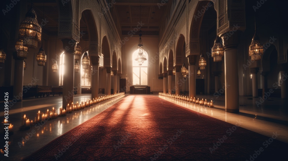 Interior of the Grand Mosque in Abu Dhabi