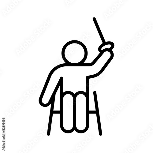Wheelchair fencing icon