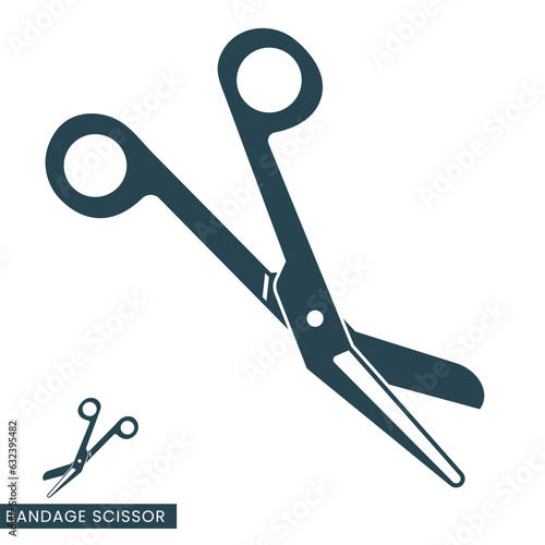 medical bandage scissors icon for apps or web