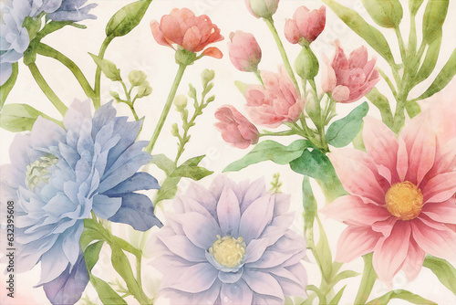 Wallpaper Mural Beautiful abstract colorful floral illustration Torontodigital.ca