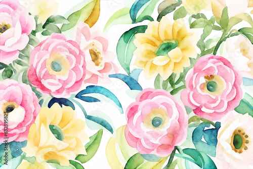 Beautiful abstract colorful floral illustration