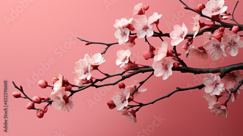 Sakura Serenade: Embracing the Pink Blossom Background, generative ai