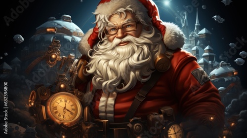 Merry & Magical: Santa Claus Bringing Christmas Joy, papai noel, santa claus art. generative ai