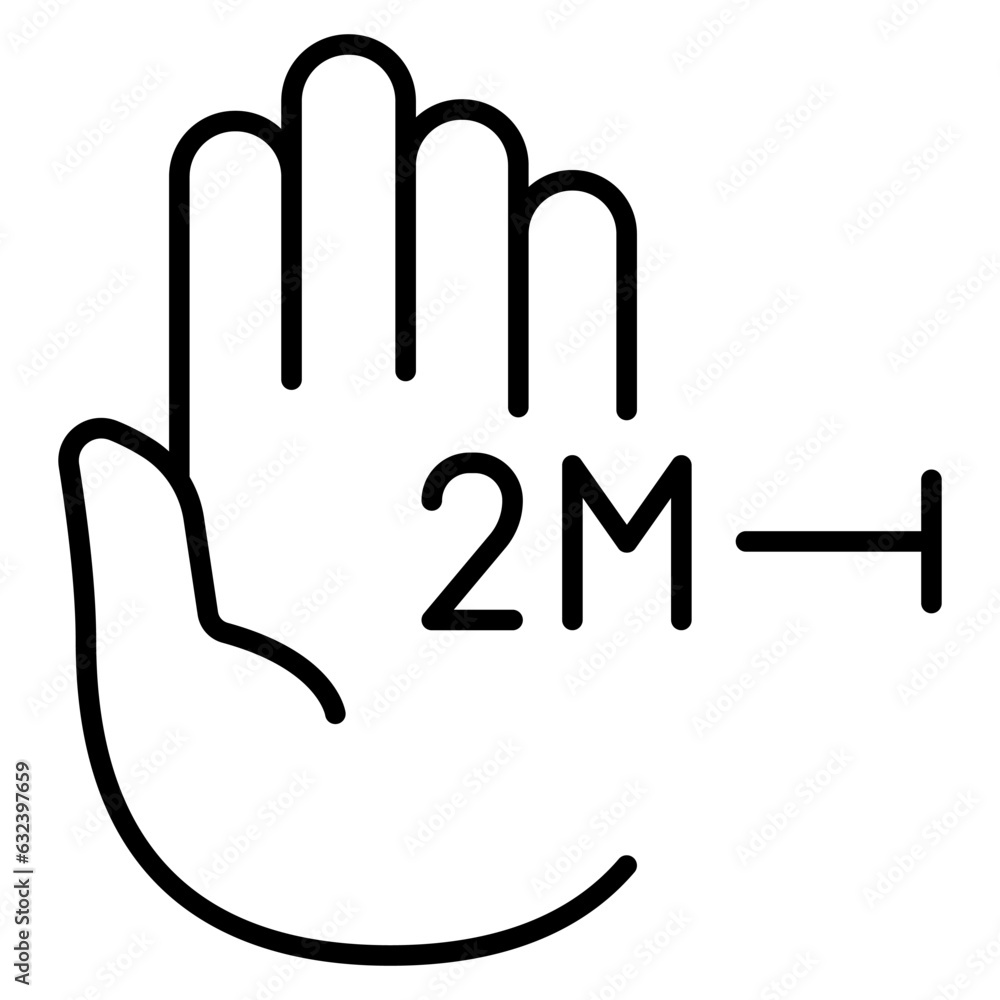 Obraz premium Social distancing icon