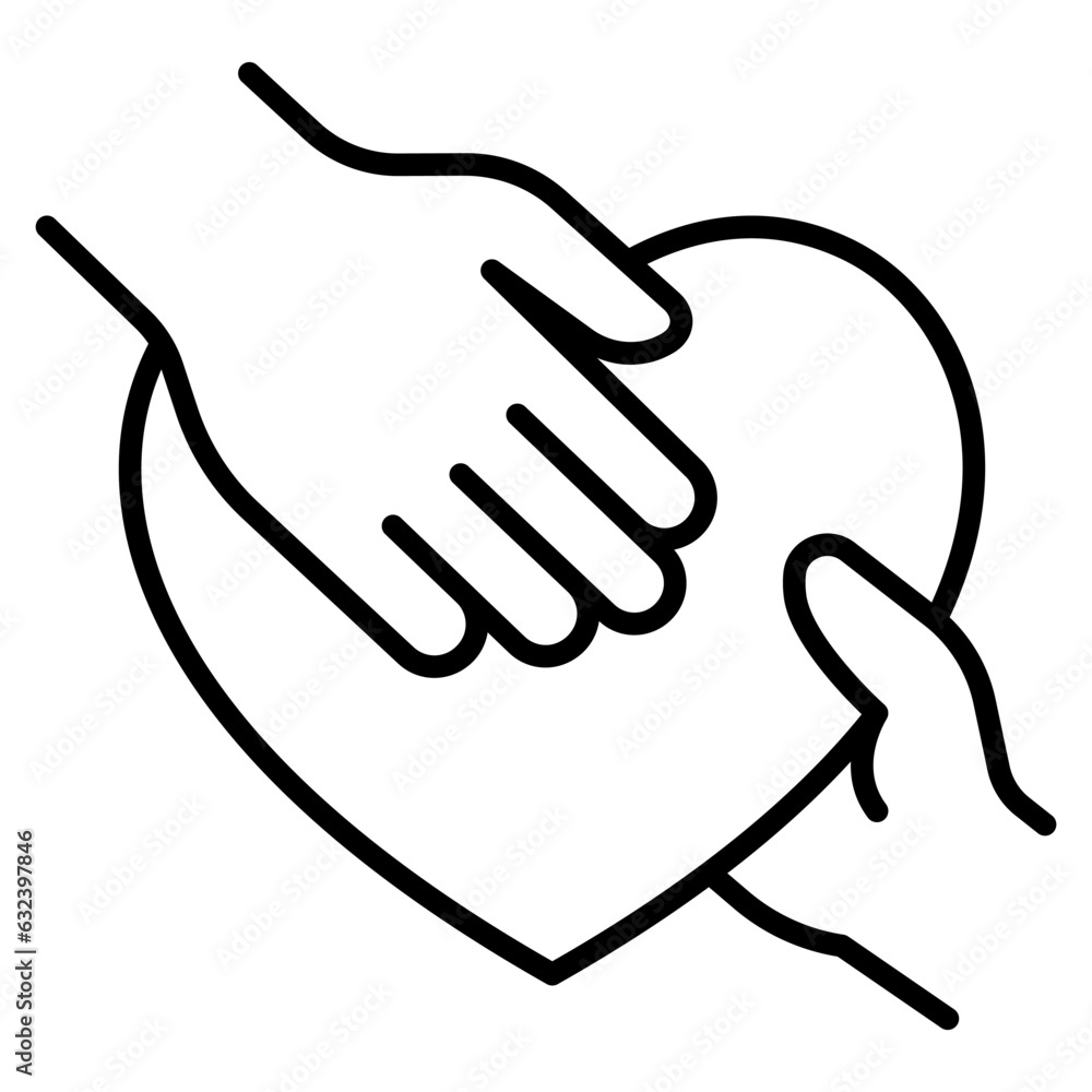 Obraz premium Giving love icon