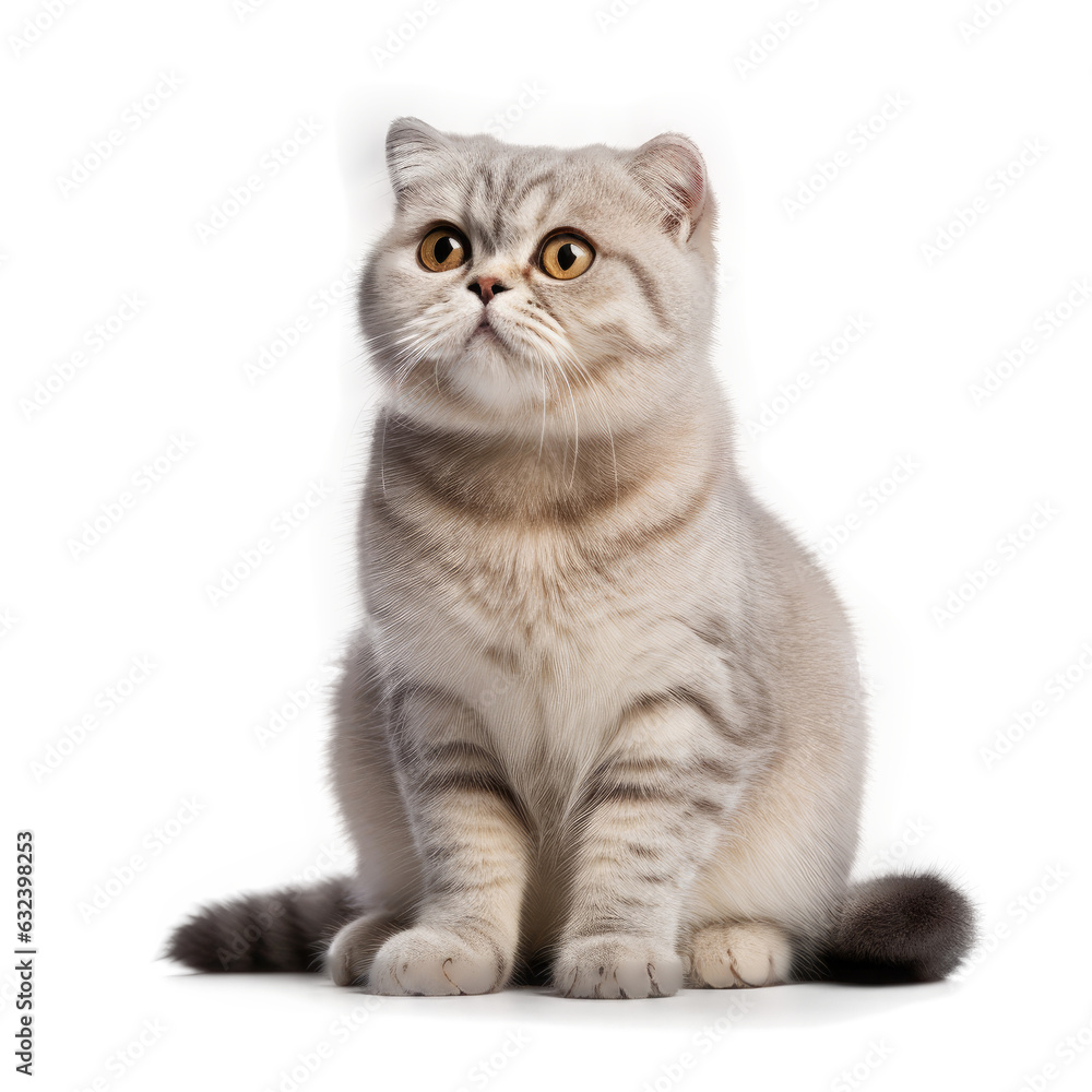 Fototapeta premium Scottish Fold Cat , Isolated On Transparent, PNG, HD