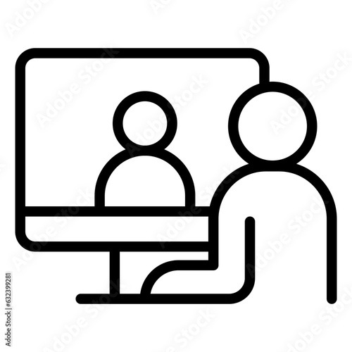 Online meeting icon