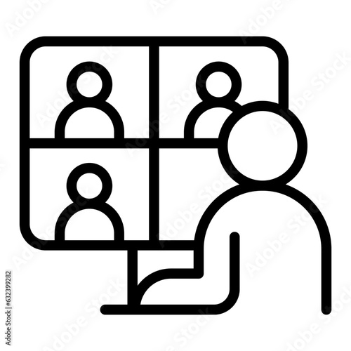 Online meeting icon