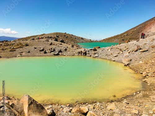 One of the Tosca green lakes on the Tongariro Alpine crossing.