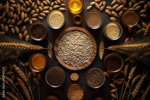 beer ingredients like barley, wheat © Daunhijauxx
