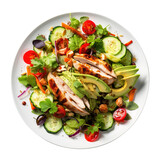 Chicken Vegetable salad mixed with avocado