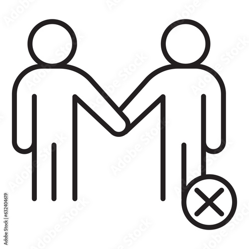 Stop touching icon
