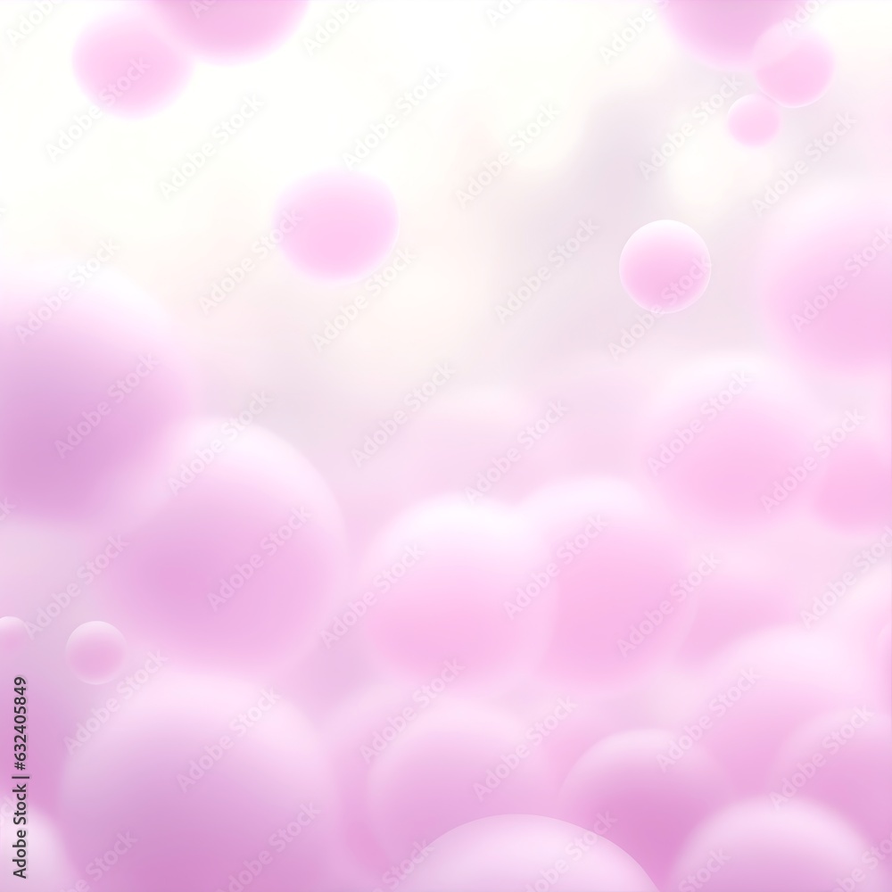 Bubbles fluffy pastel pink color blurred background