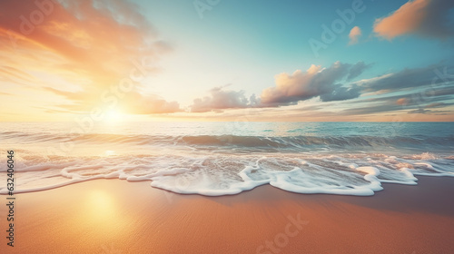 closeup sea sand beach. panoramic beach landscape inspire tropical beach seascape horizon © Aura