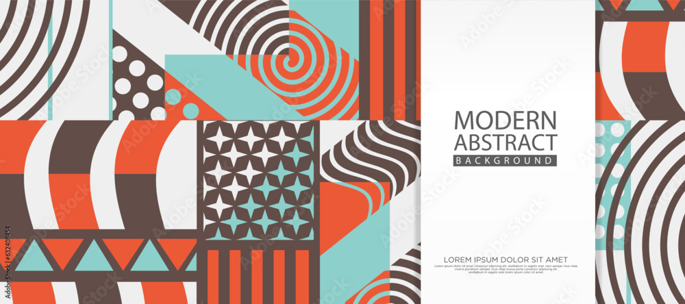 Modern Abstract Background with geometric artwork design, simple shapes and figures. Vector Illustration Modern Abstract Background with geometric artwork design, simple shapes and figures. Vector Illustration