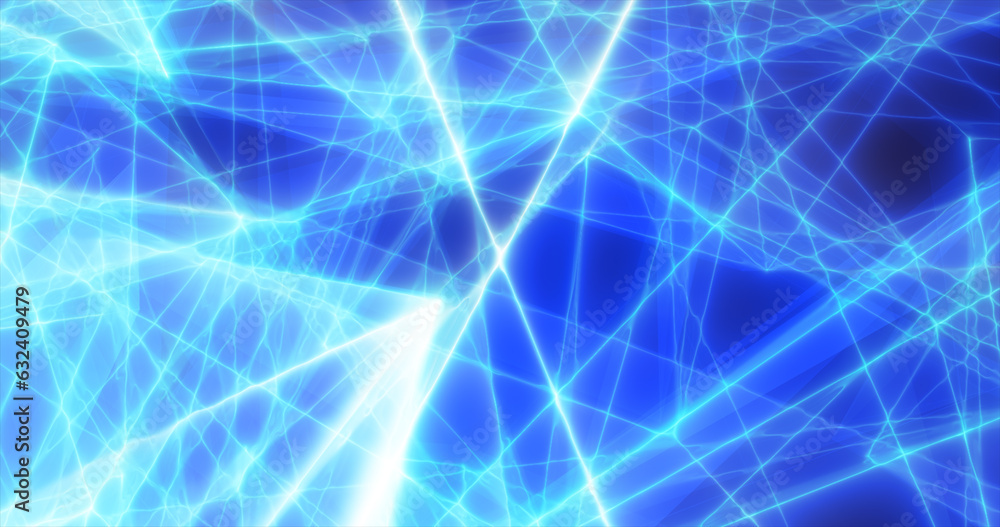 Abstract blue energy lines triangles magical bright glowing futuristic hi-tech background Abstract blue energy lines triangles magical bright glowing futuristic hi-tech background