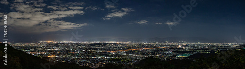 晴れた夜空と夜景
