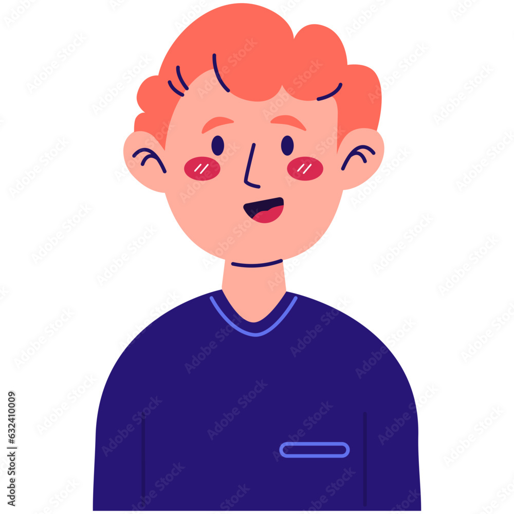 Male Teenager Avatar Illustration
