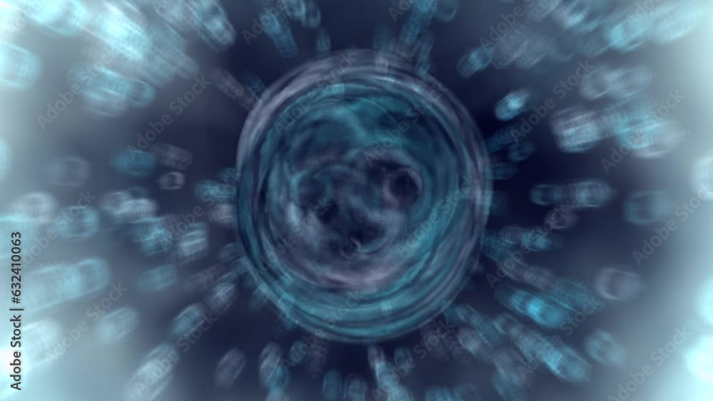 Atomic nucleus bubble simulation with animated background Atomic nucleus bubble simulation with animated background