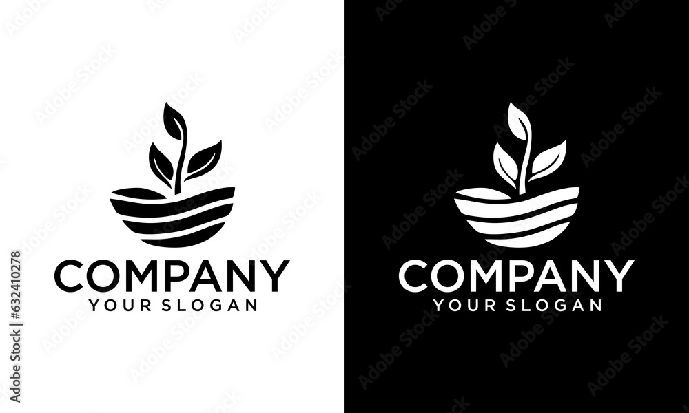 Obraz premium Agriculture logo template suitable for businesses and product names. This stylish logo design could be used for different purposes for a company, product, service or for all your ideas.