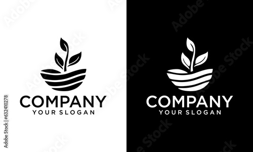 Agriculture logo template suitable for businesses and product names. This stylish logo design could be used for different purposes for a company, product, service or for all your ideas.
