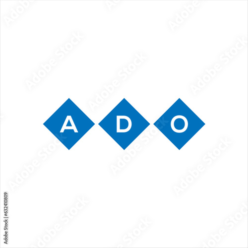 ADO letter logo design on white background. ADO creative initials letter logo concept. ADO letter design.
 photo