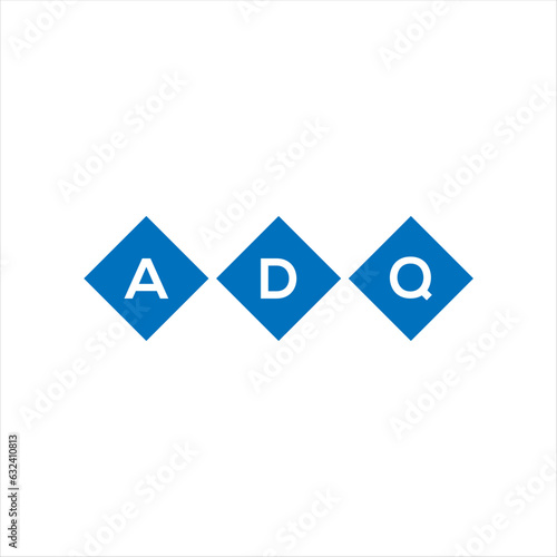 ADQ letter logo design on white background. ADQ creative initials letter logo concept. ADQ letter design.
 photo