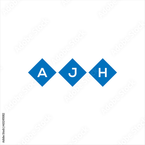 AJH letter logo design on black background. AJH creative initials letter logo concept. AJH letter design. 