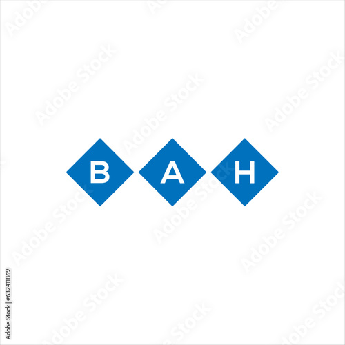 BAH letter logo design on white background. BAH creative initials letter logo concept. BAH letter design.

