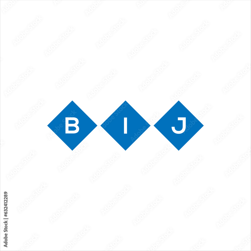 BIJ letter logo design on white background. BIJ creative initials letter logo concept. BIJ letter design.
