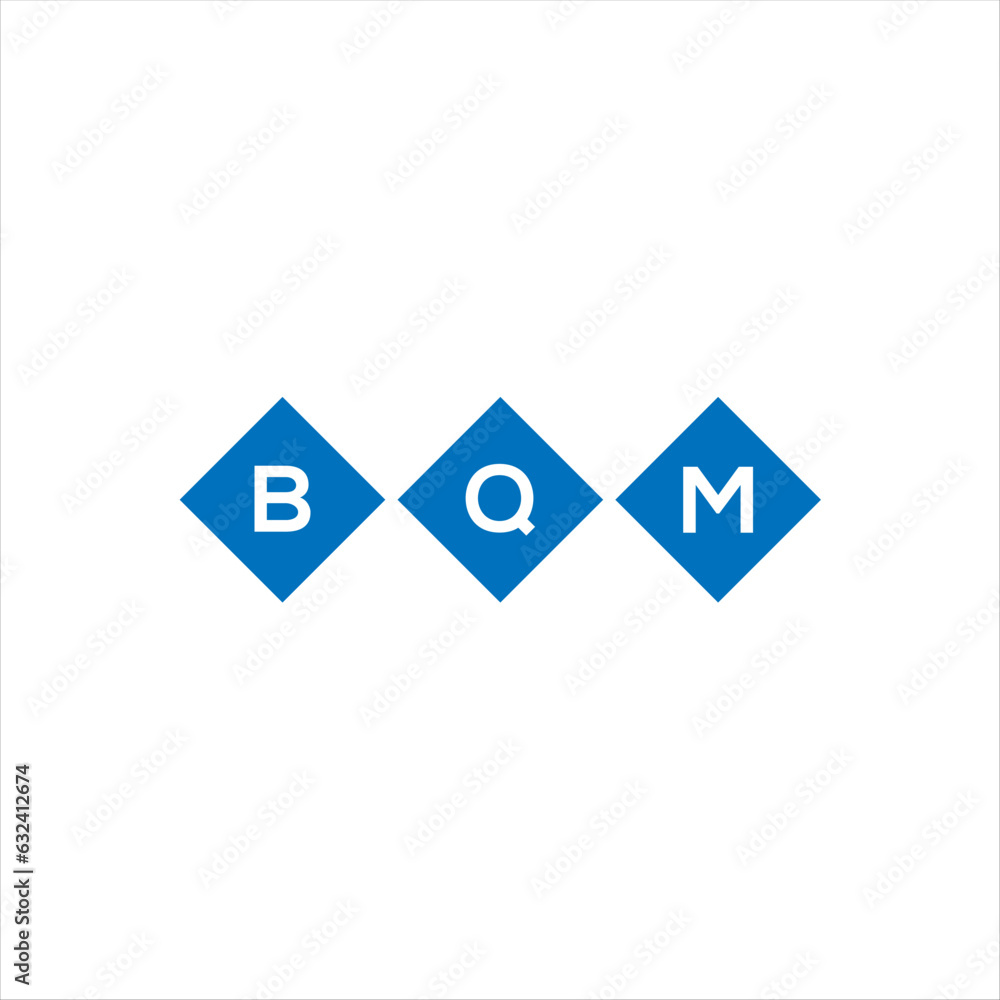 BQM letter technology logo design on white background. BQM creative initials letter IT logo concept. BQM setting shape design
