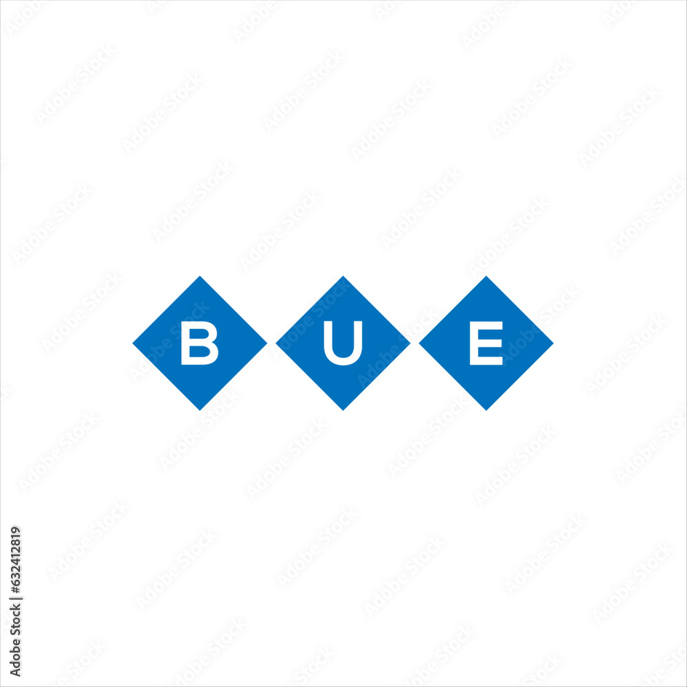 BUE letter technology logo design on white background. BUE creative initials letter IT logo concept. BUE setting shape design
